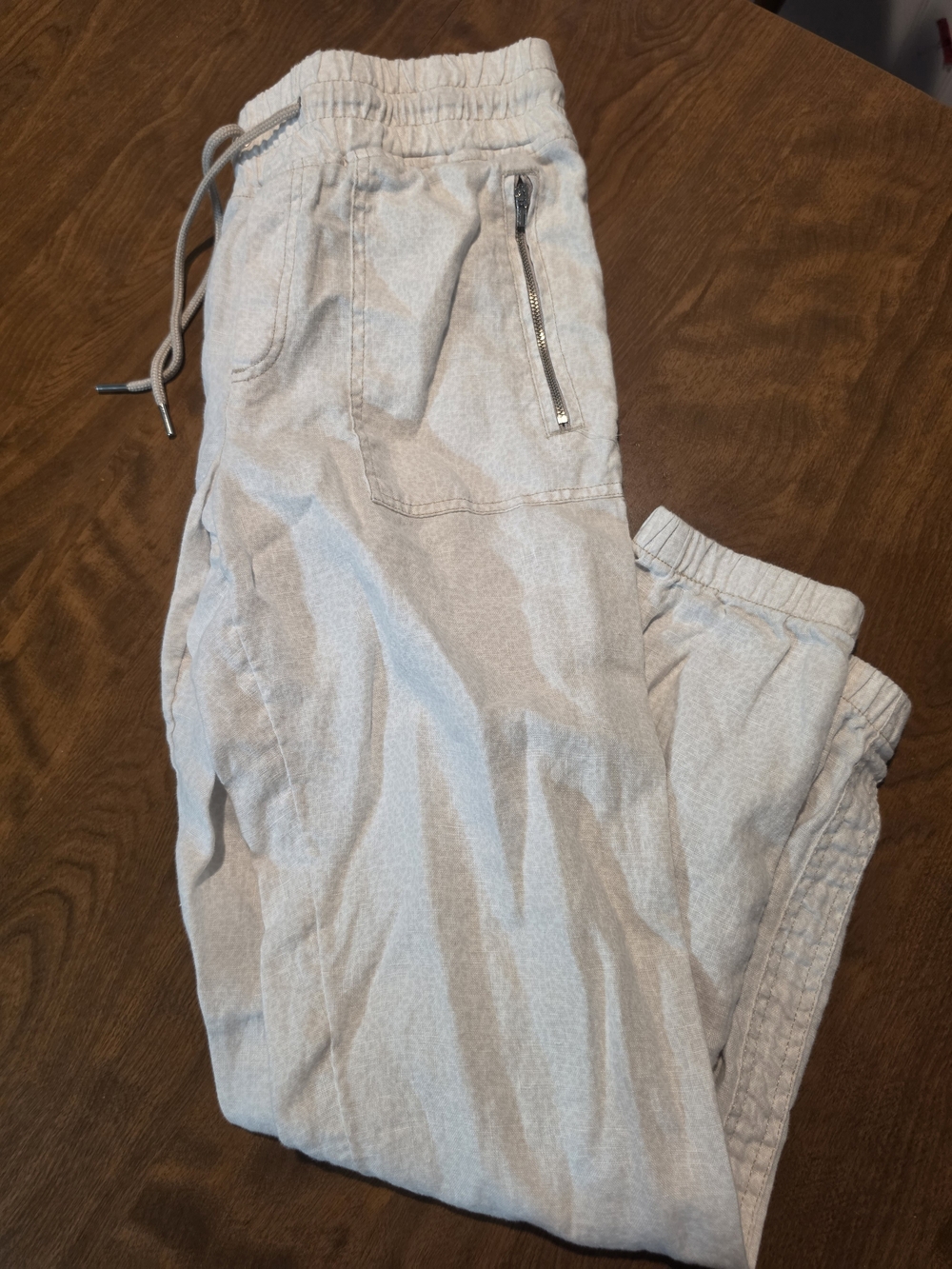 Athleta Light Gray Women's Jogger Pants with Zipper Pocket